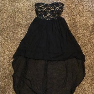 Bow back high low dress
